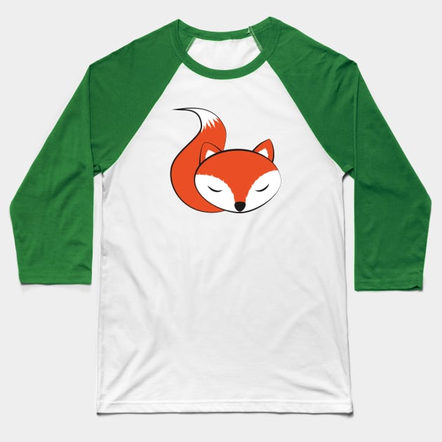 Sleeping Fox FoxiFuchs Baseball T-Shirt by Simply Delighted